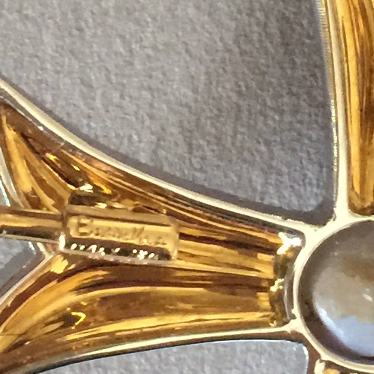 Women's Buccellati Star Sapphire Gold Maltese Cross Brooch