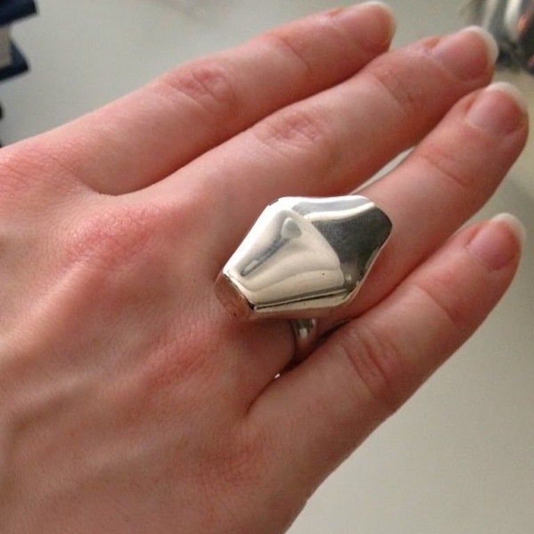 GEORG JENSEN Bold Modernist Ring, No. 250 By Kim Naver In Excellent Condition In San Francisco, CA
