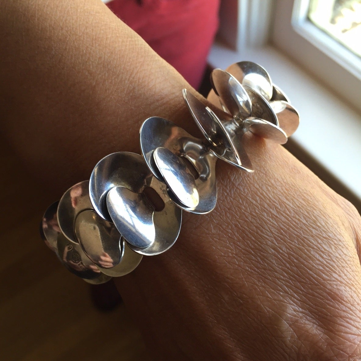 Women's Georg Jensen Sterling Silver Modernist Bracelet No. 181 by Ibe Dahlquist For Sale