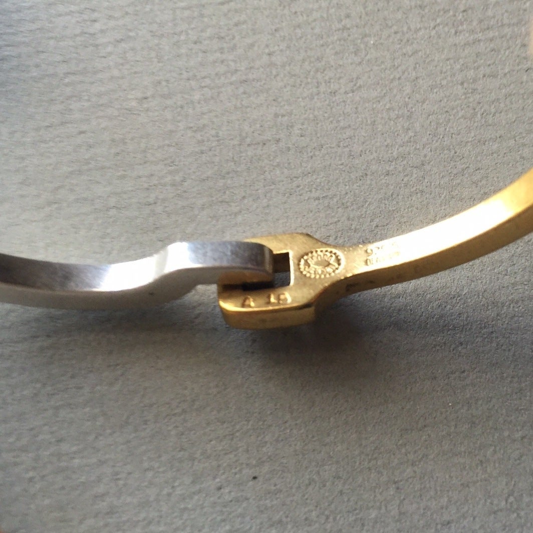 Georg Jensen Silver Vermeil Bracelet and Neck Ring Suite by Andreas Mikkelsen In Excellent Condition For Sale In San Francisco, CA