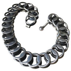Hans Hansen Silver Modernist Bracelet