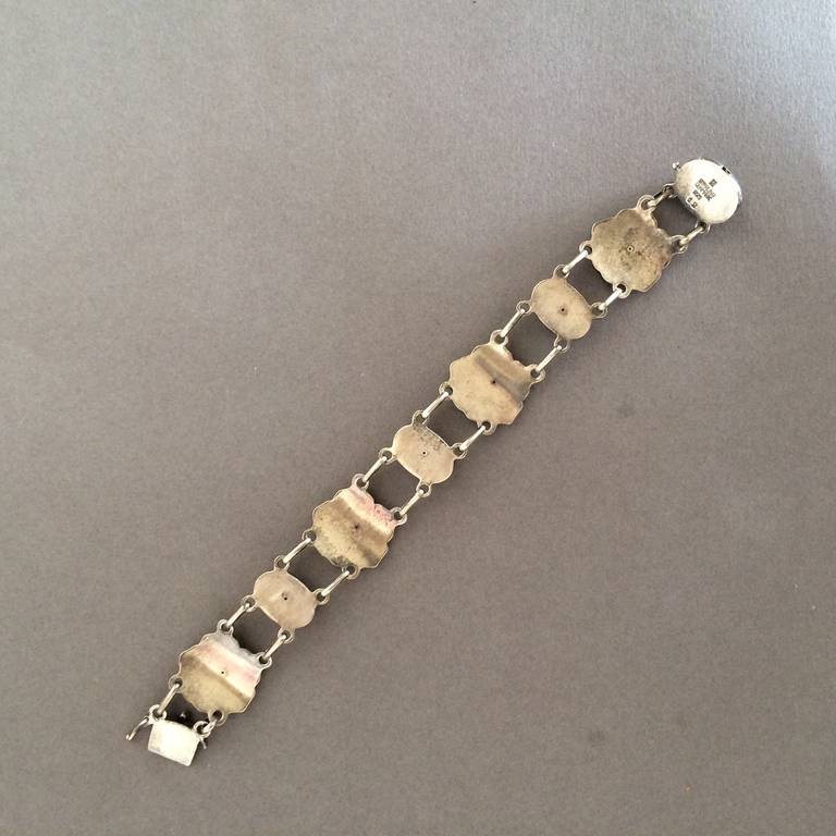 Georg Jensen Sterling Silver Blossom Bracelet No. 12 For Sale at 1stDibs