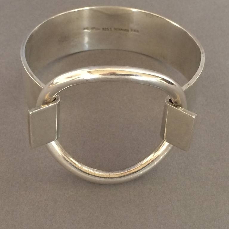 Hans Hansen Sterling Silver Ring Bracelet by Bent Gabrielsen In Excellent Condition In San Francisco, CA