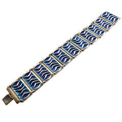 David Andersen Blue Enamel Bracelet