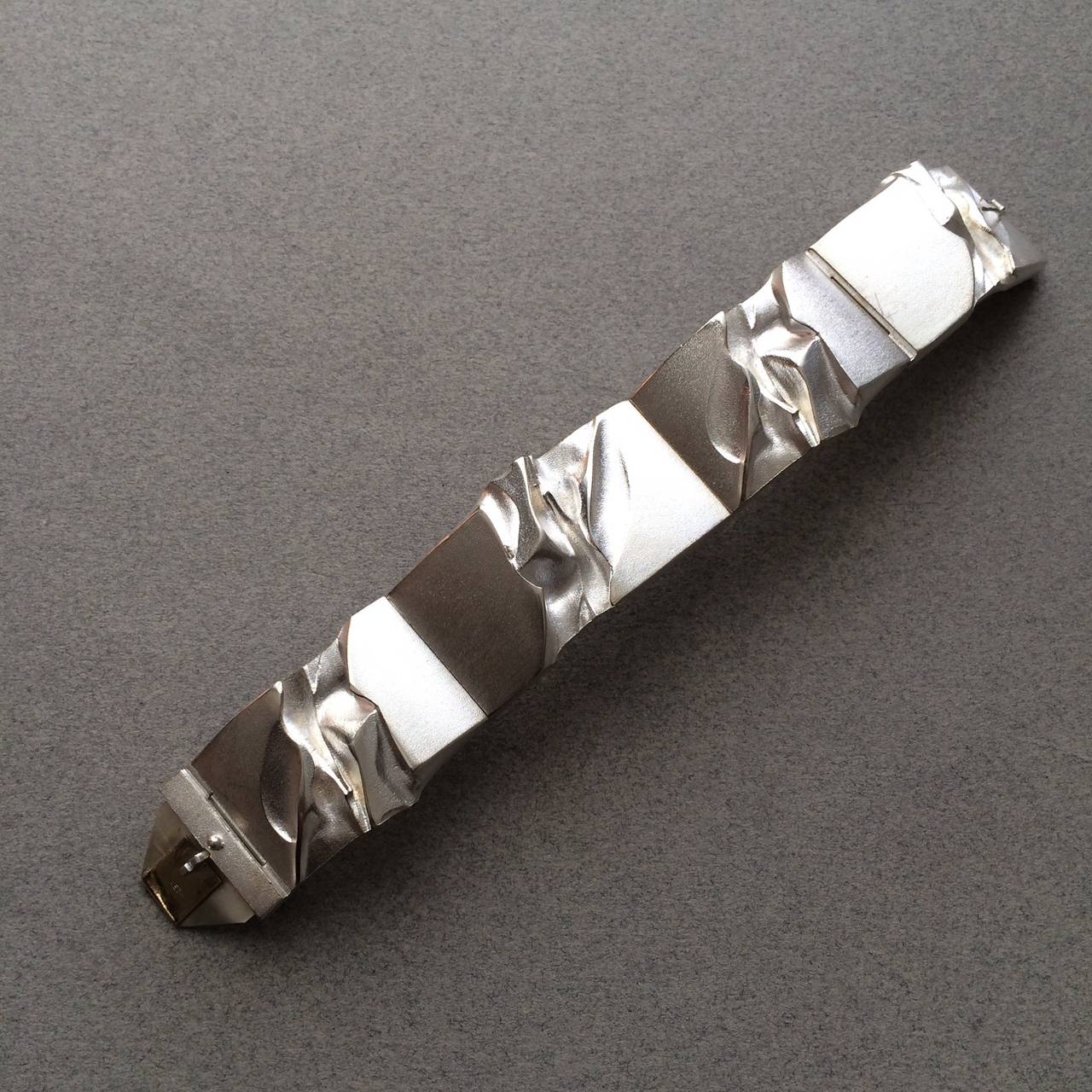 Bjorn Weckstrom Lapponia Modernist Sterling Silver Galactic Bracelet In Good Condition For Sale In San Francisco, CA