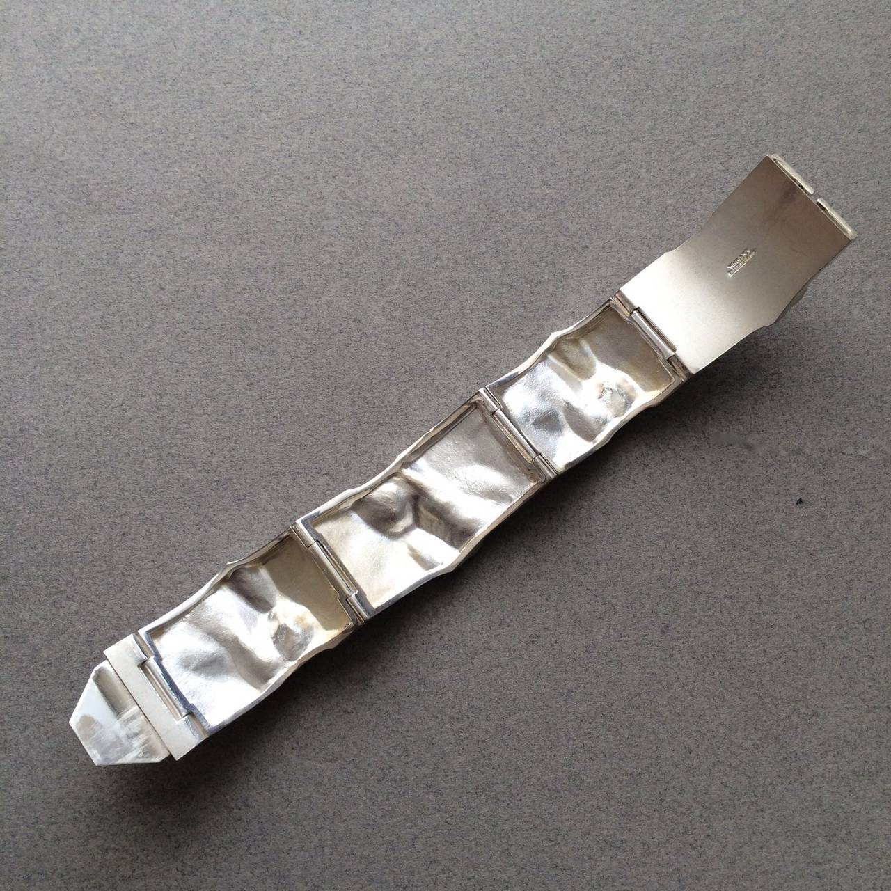 Women's Bjorn Weckstrom Lapponia Modernist Sterling Silver Galactic Bracelet For Sale