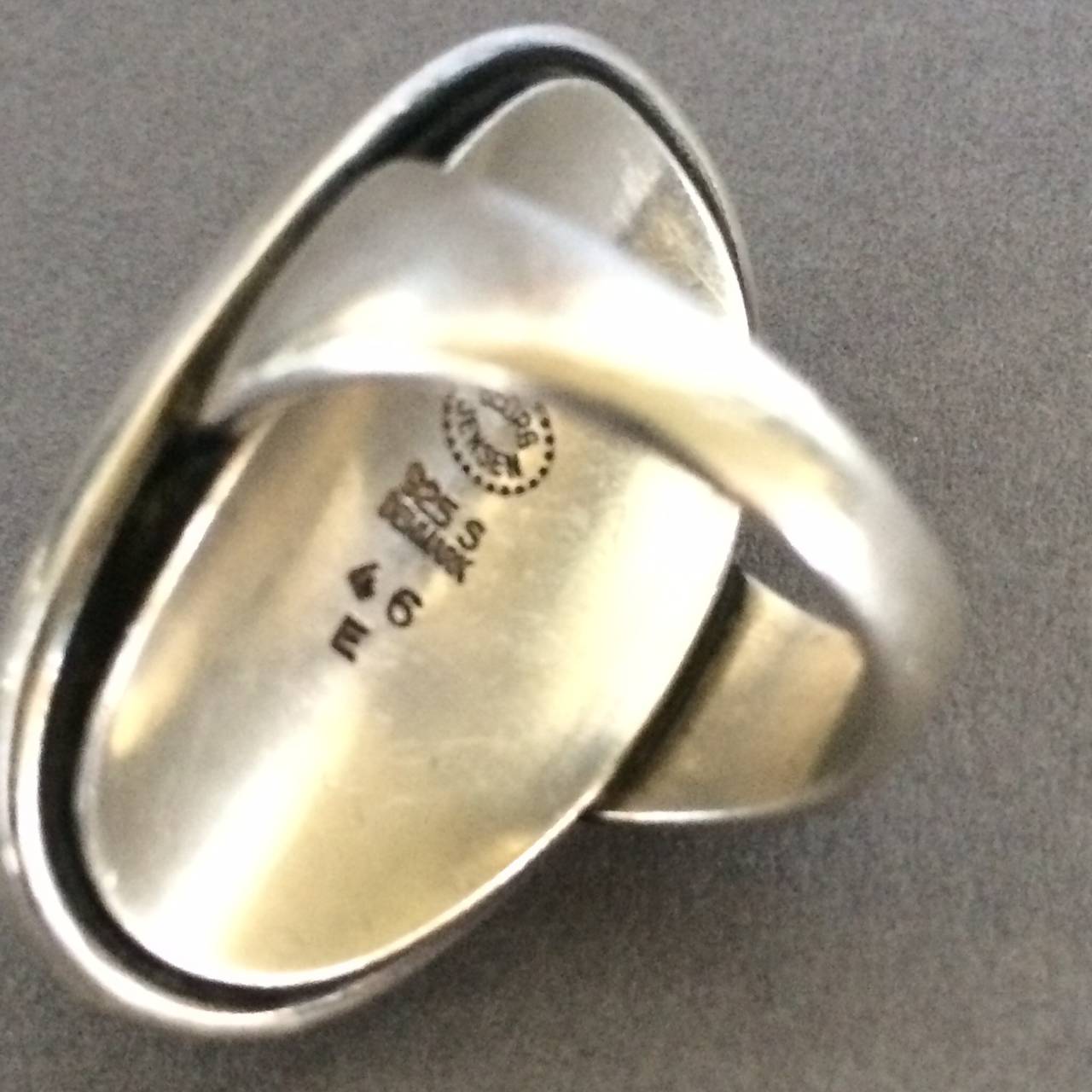 Georg Jensen Hematite Ring No. 46E In Excellent Condition In San Francisco, CA