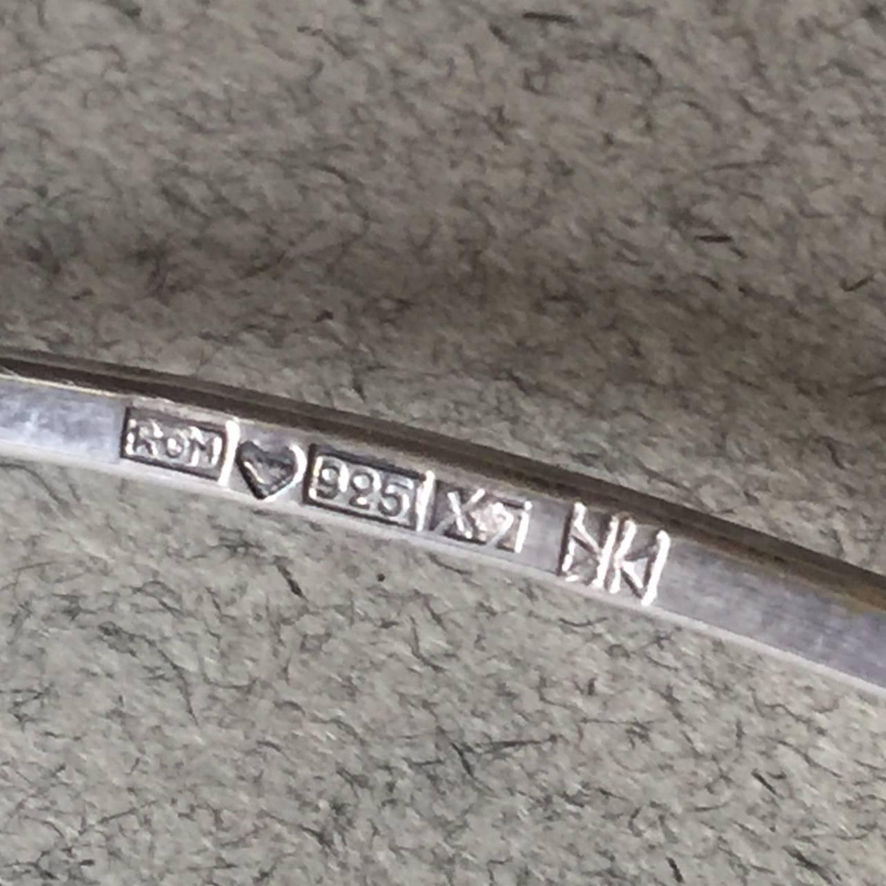 Kaunis Koru, Hängeleuchte aus Sterlingsilber mit Labradorit von Olavi L. Wehmersuo im Angebot 1
