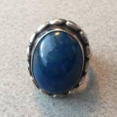Georg Jensen Lapis Lazuli Sterling Silver Ring No. 19 (Size 6)