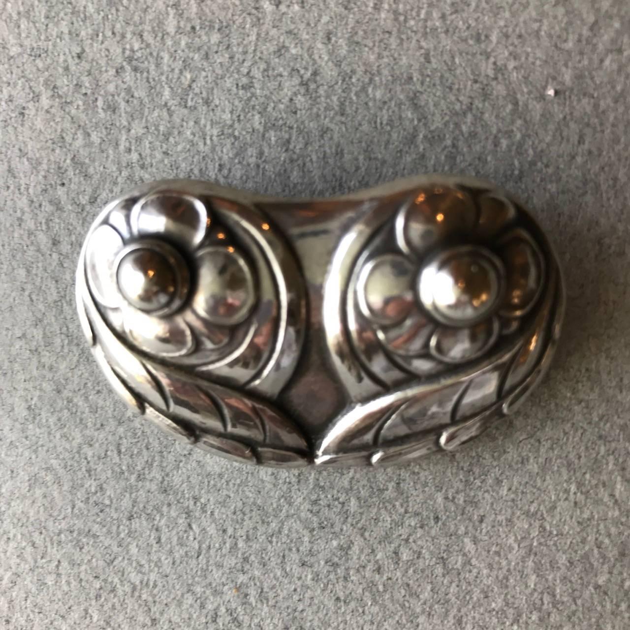 silver owl brooch