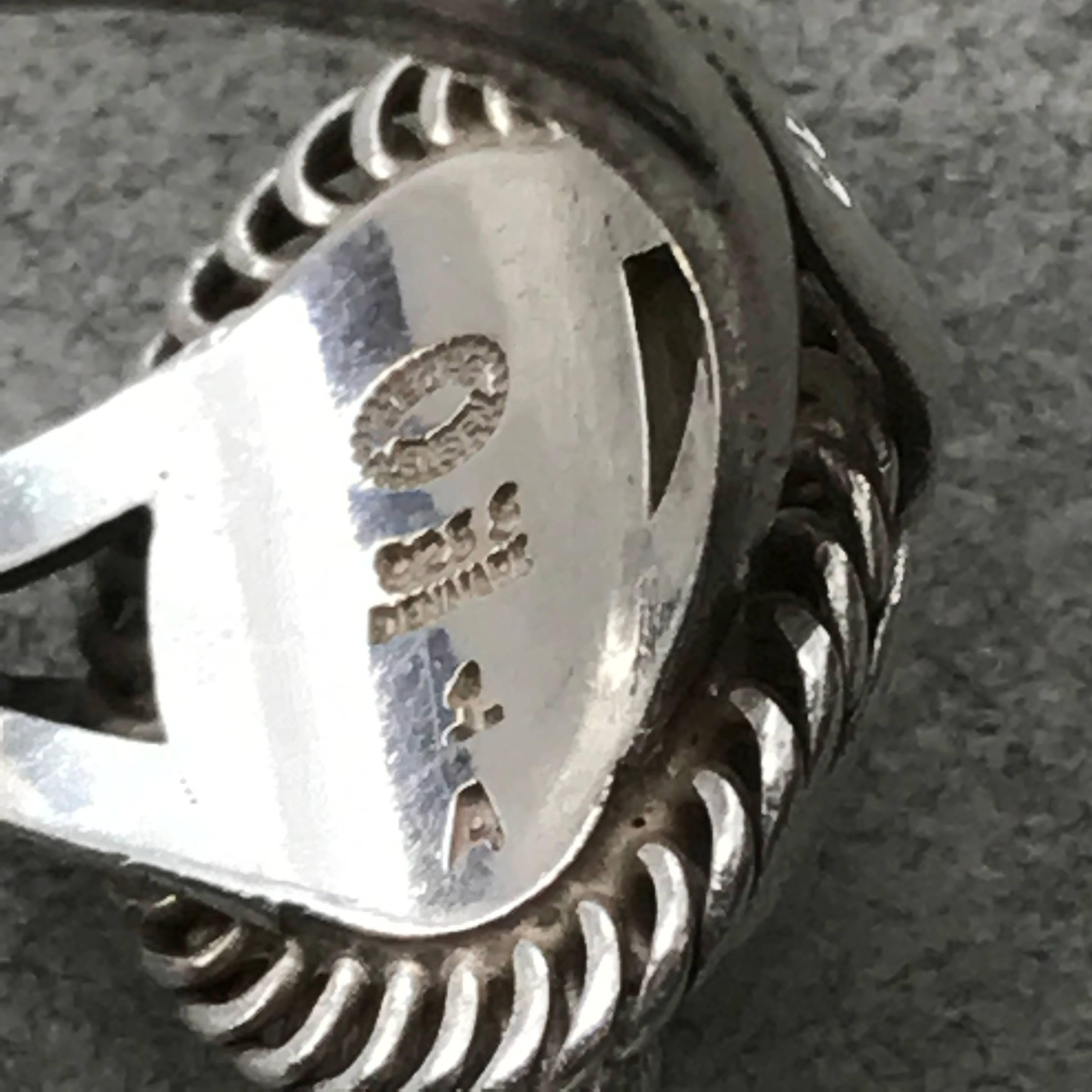 Art Nouveau Georg Jensen Sterling Silver Ring, No. 1A (Size 7.25) For Sale