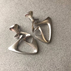 Georg Jensen "Amoeba" Dangle Earrings by Henning Koppel, No. 125