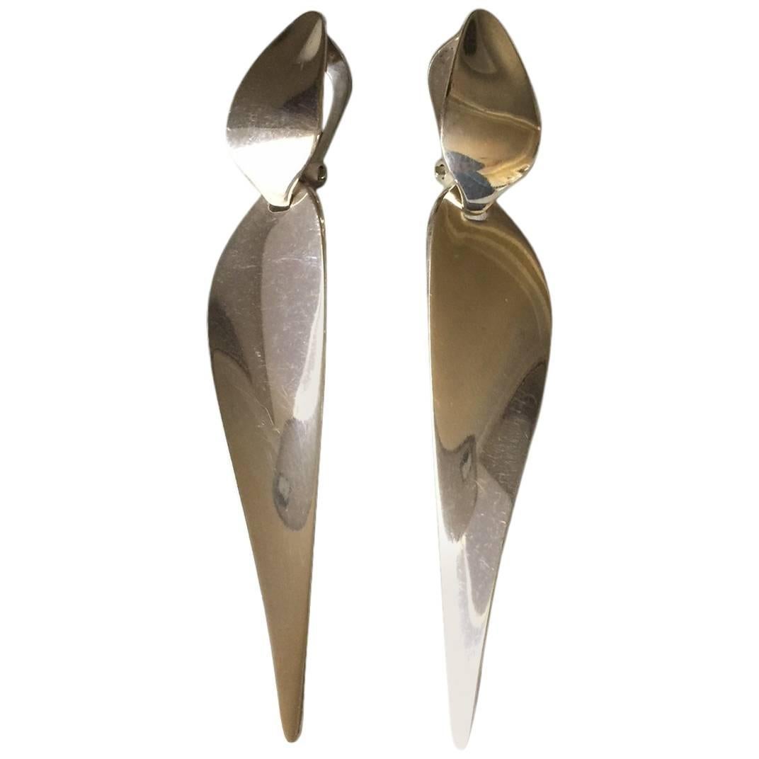 Georg Jensen by Nanna Ditzel Sterling Silver Dangle Earrings No. 128A
