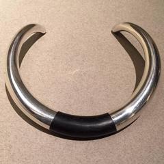 Georg Jensen Ebony & Sterling Silver Neck Ring No. A29A by Anne Ammitzbøll