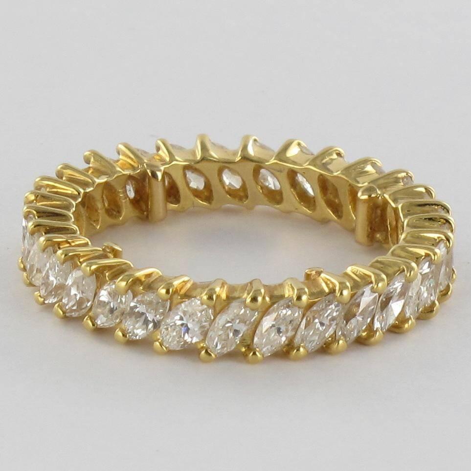 Women's 3 carat Marquise Diamond Eternity Ring