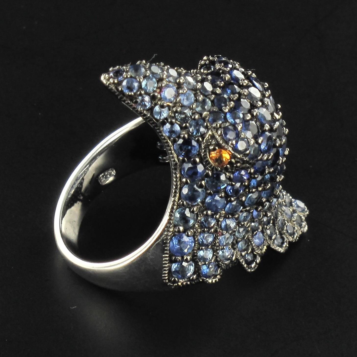 Sapphire Bird Ring 2