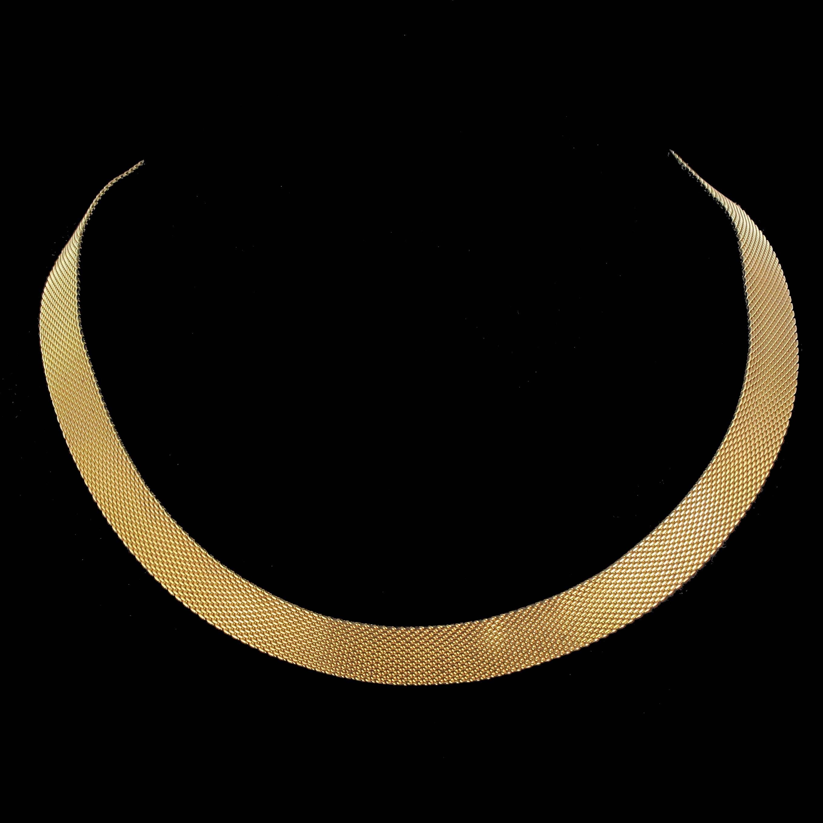 womens flat gold necklace