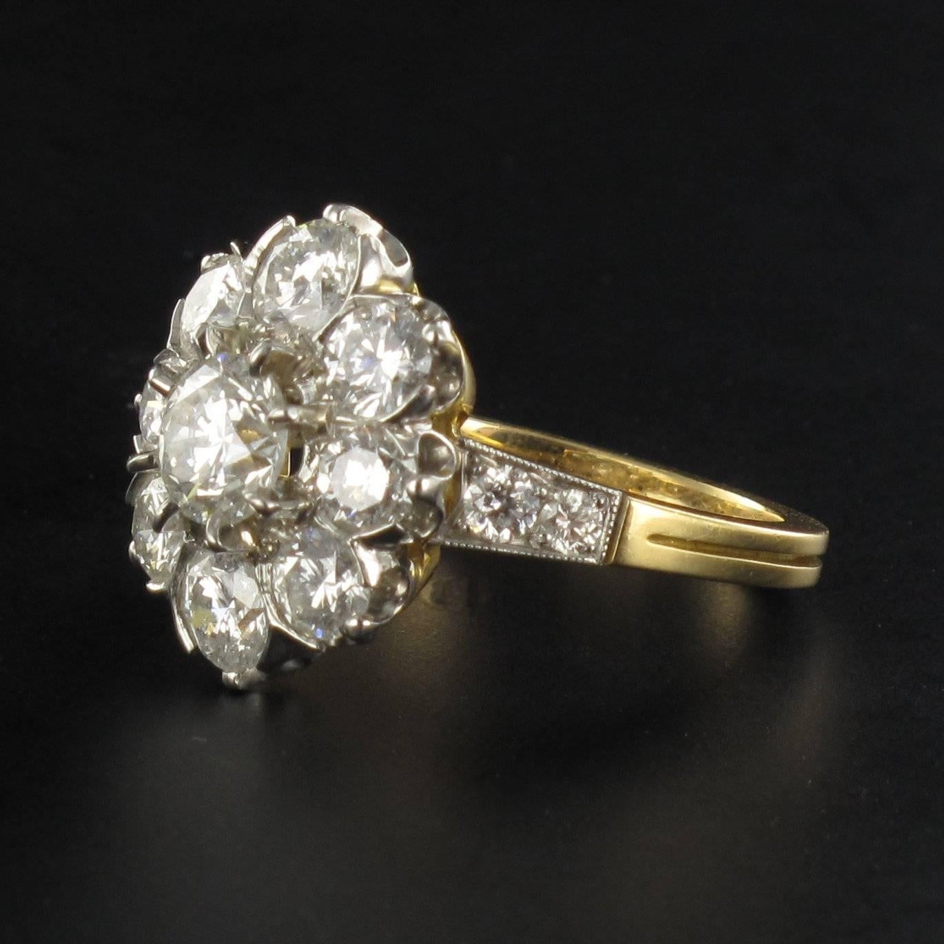 New Diamond Platinum Gold Engagement Ring  3