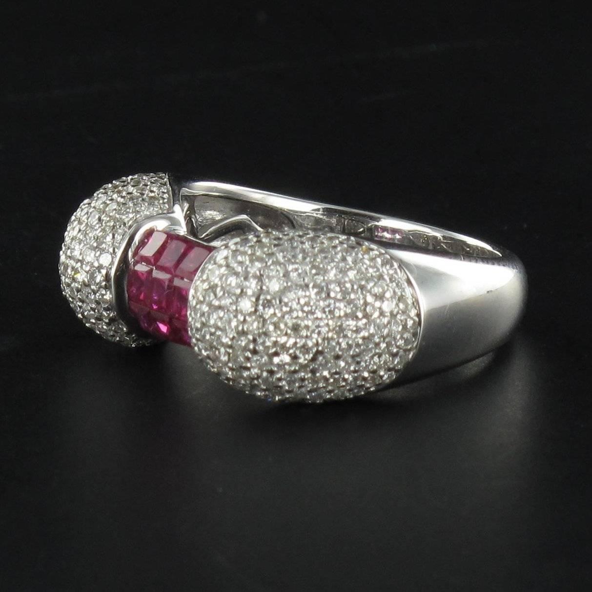 New Ruby Diamond Gold Knot Ring  1