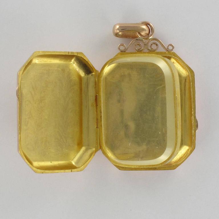 Antique French Engraved Gold Locket Pendant at 1stDibs | french locket ...