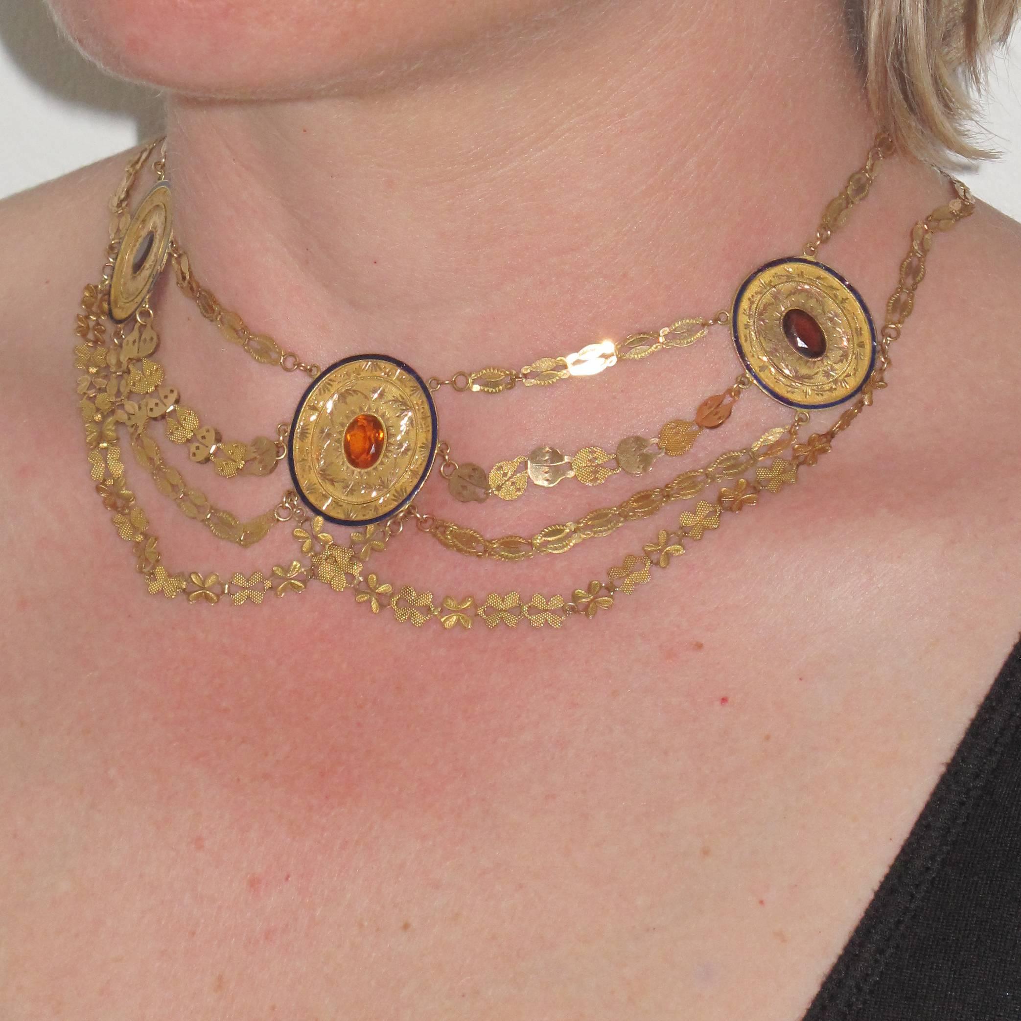 antique yellow gold necklace