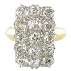 Rare Antique Rectangular Diamond Ring 10