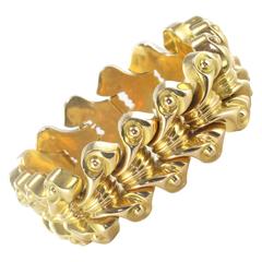 French 1940s Gold Tank Bracelet 1