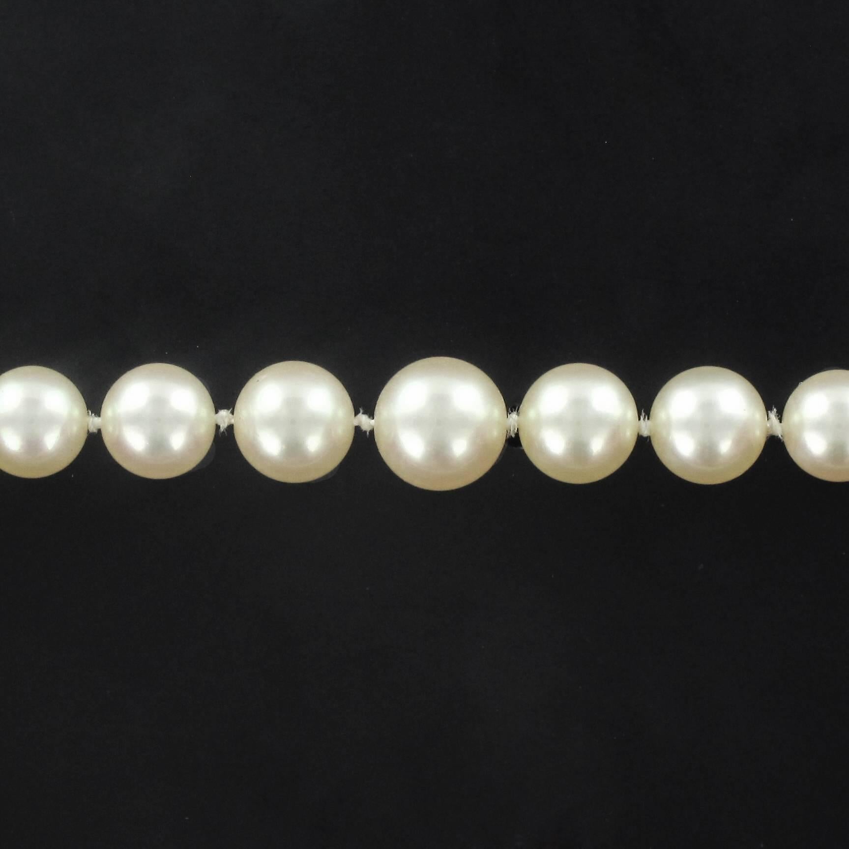 Women's 1950s Double Strand Japanese Cultured Pearl Necklace 