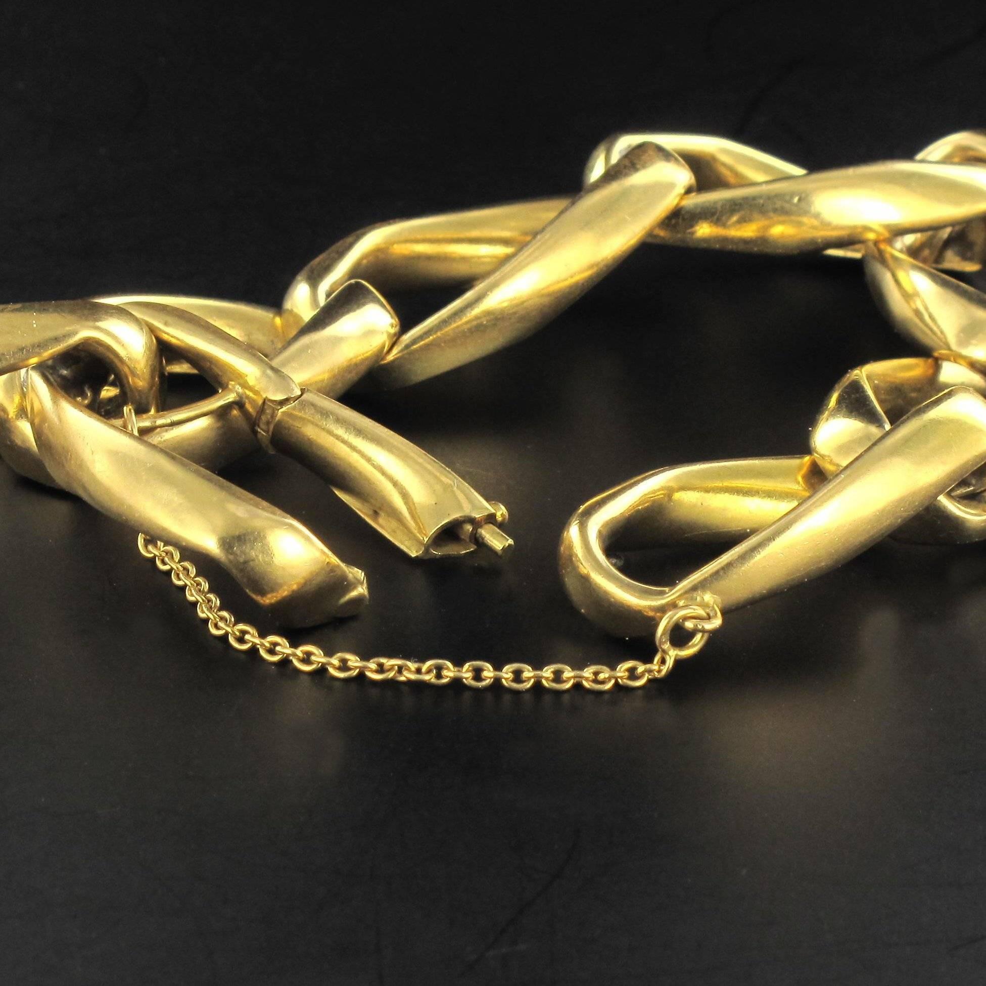 1970s French Gold Chain Bracelet 1