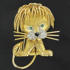 Van Cleef & Arpels Ikonische Gold "Clip Lion" Brosche