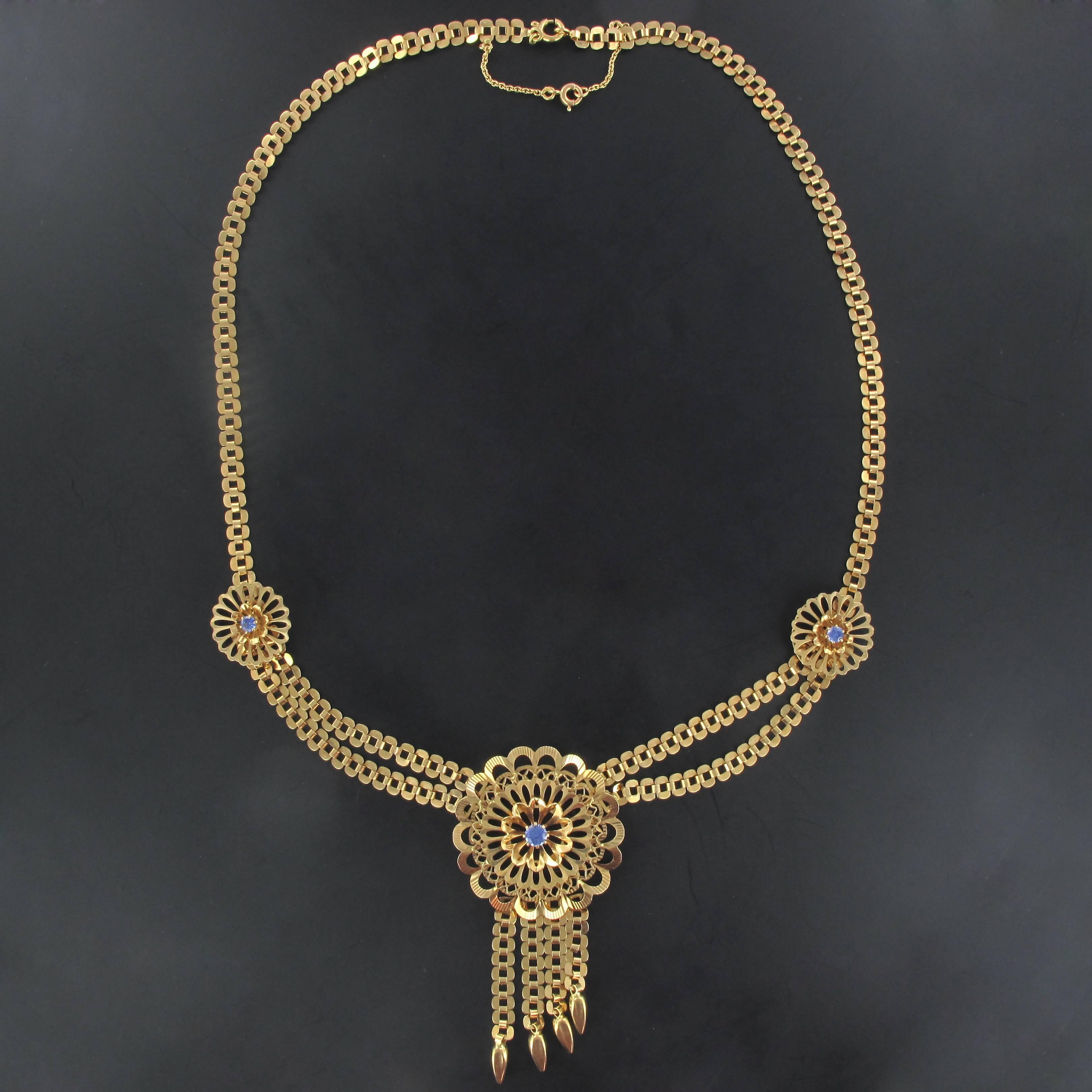 Sapphire Gold Necklace  1