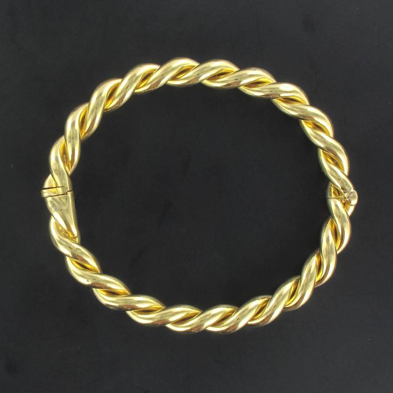 Antique Twisted Gold Bangle Bracelet at 1stDibs gold twisted bangle bracelet, twisted gold