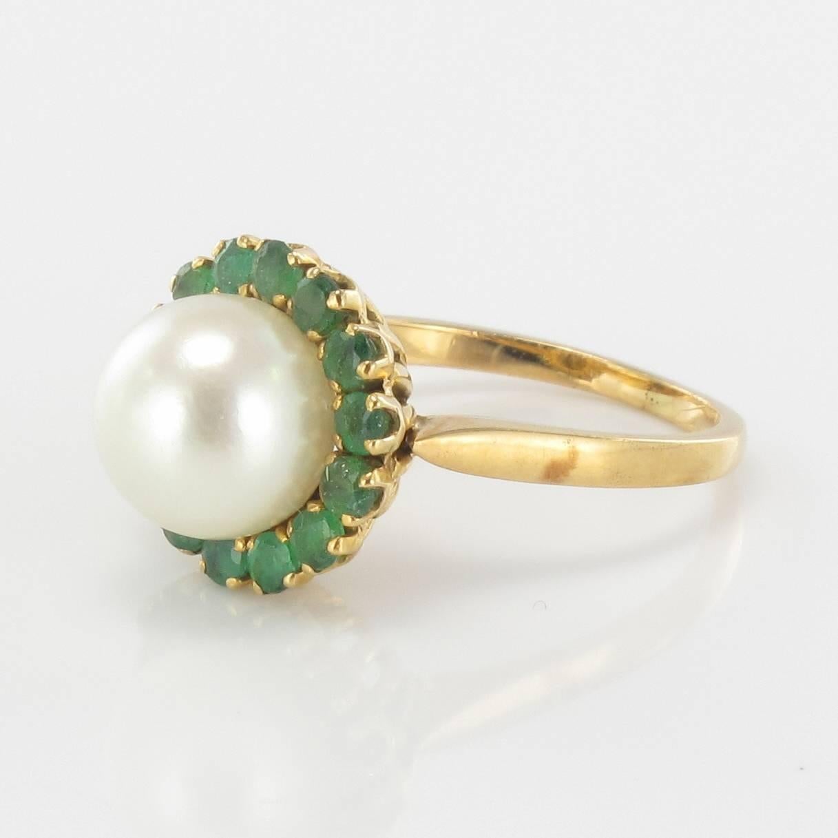 pearl emerald ring