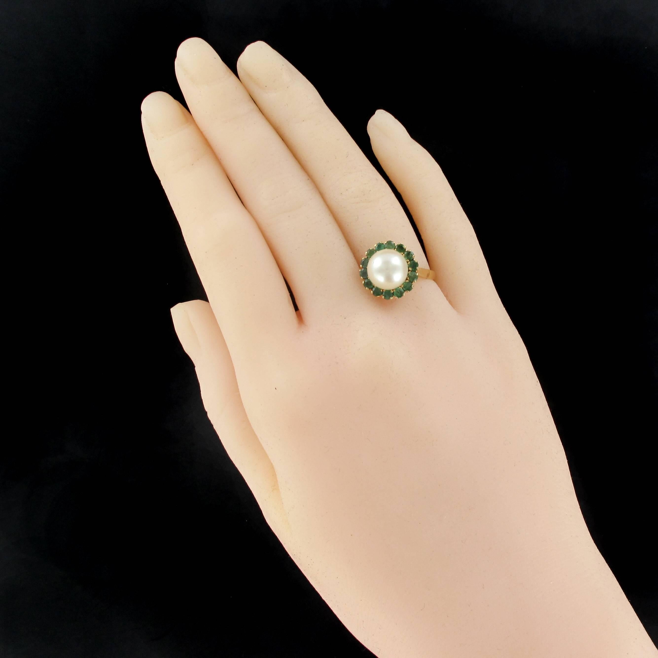 emerald pearl ring