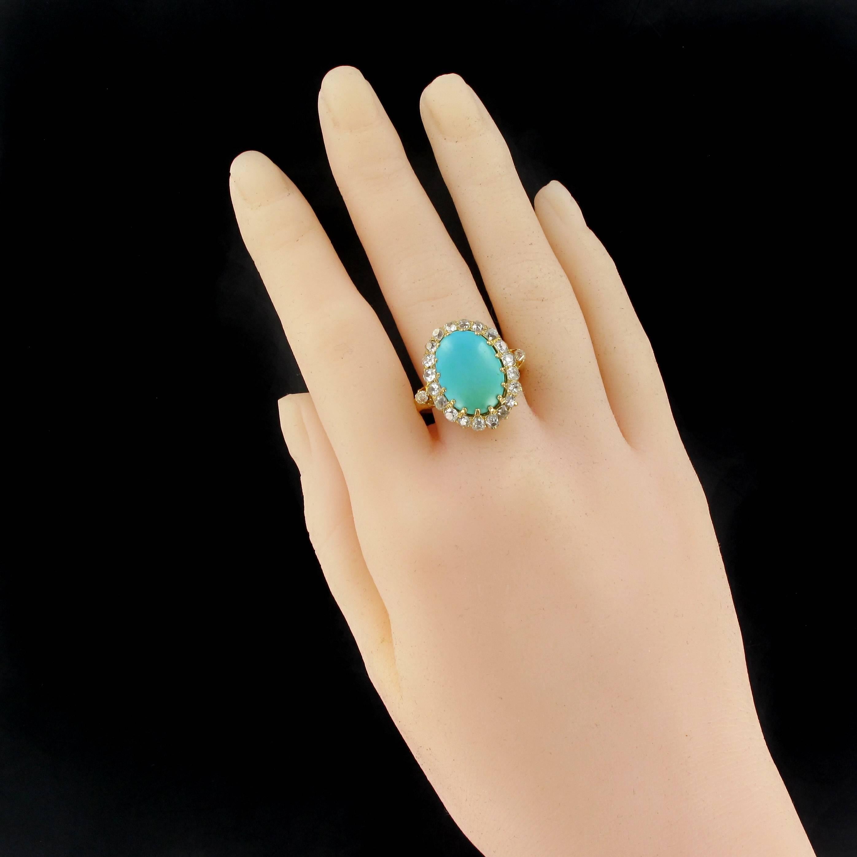 antique turquoise gold ring