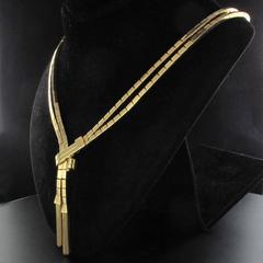 1940s Retro Gold Tank Necklace