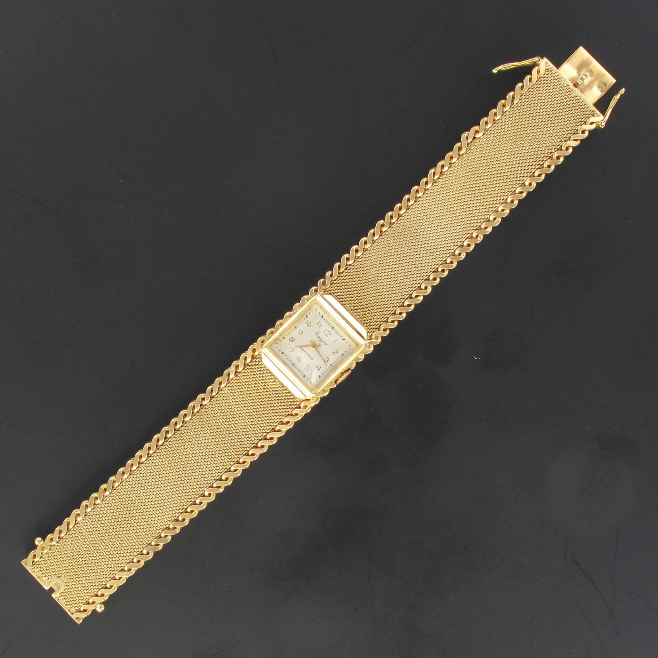 Flamor Ladies Montre-bracelet en or jaune à remontage manuel Excellent état à Poitiers, FR
