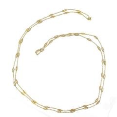 French 1930s Art Deco 18 Karat Yellow Gold Long Necklace