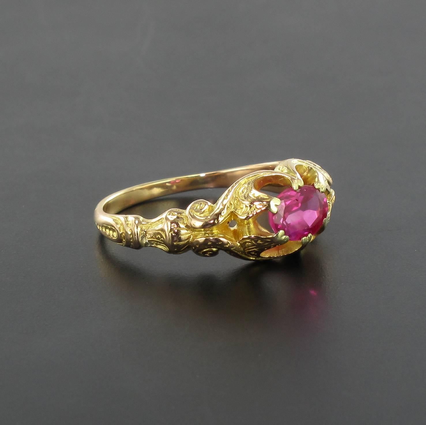 1900s Ruby Gold Ring 1