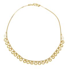 1960s Cultured White Pearl Gold Necklace