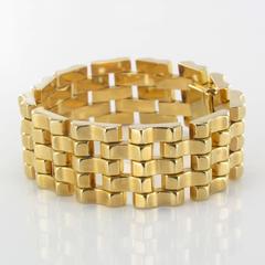 French 1940s Yellow Gold Tank Bracelet