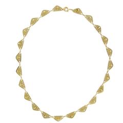 French Antique Yellow Gold Filigree Necklace