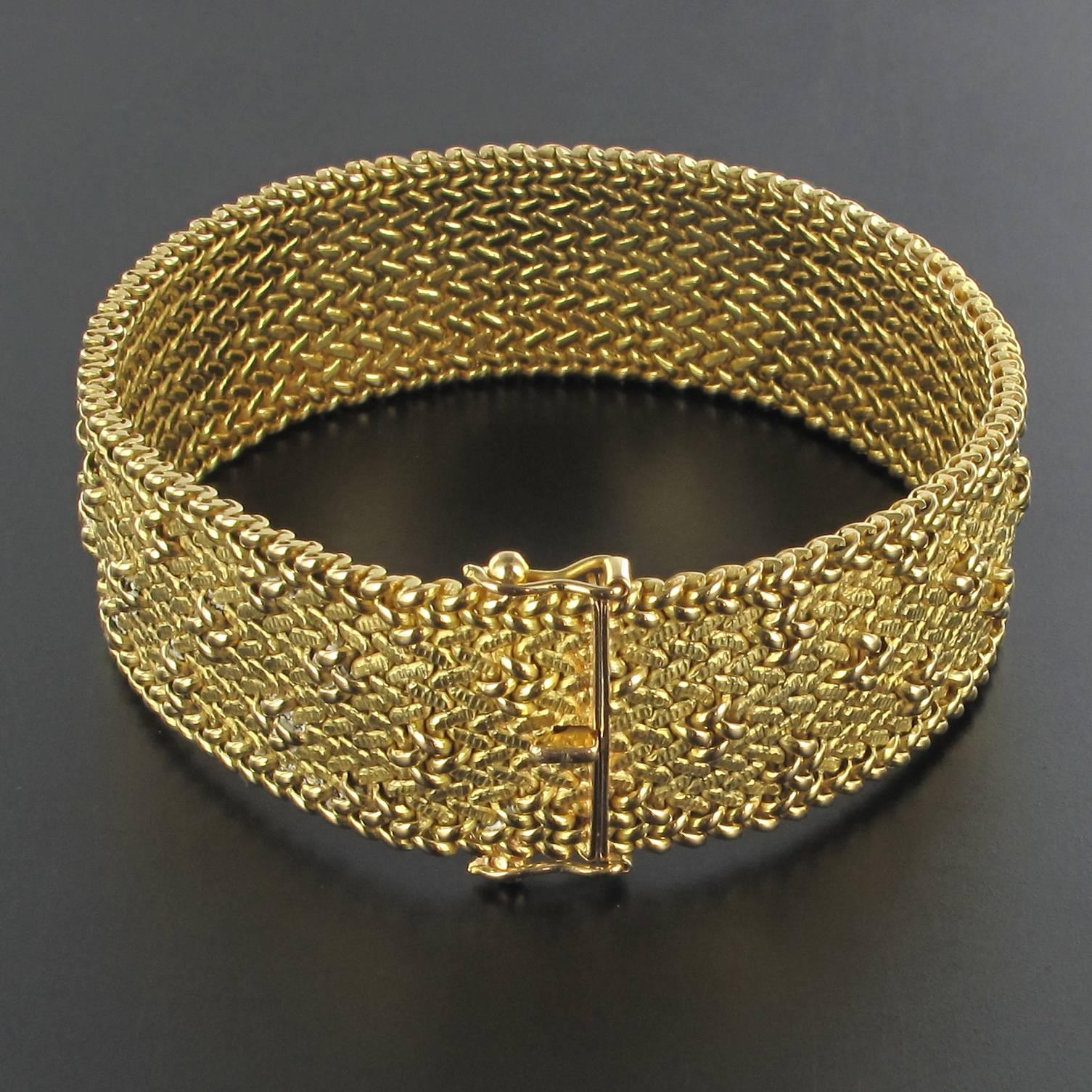 Frenc 1960s Retro Gold Link Bracelet 5