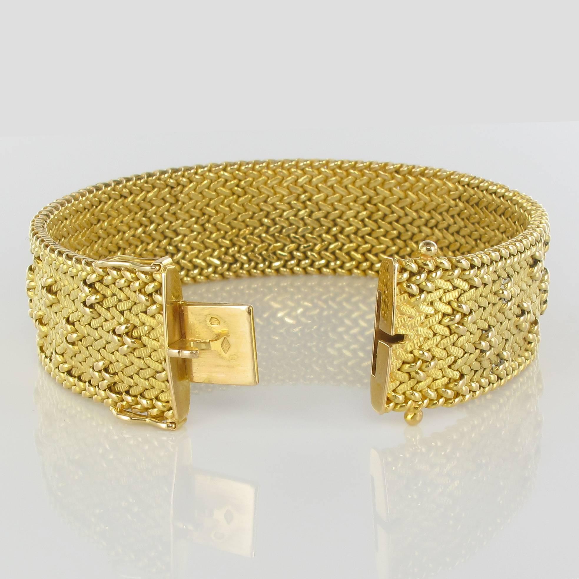 Frenc 1960s Retro Gold Link Bracelet 2