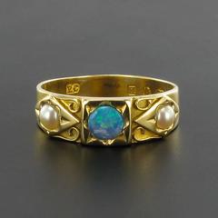 1910s Opal and Natural Pearl Ring