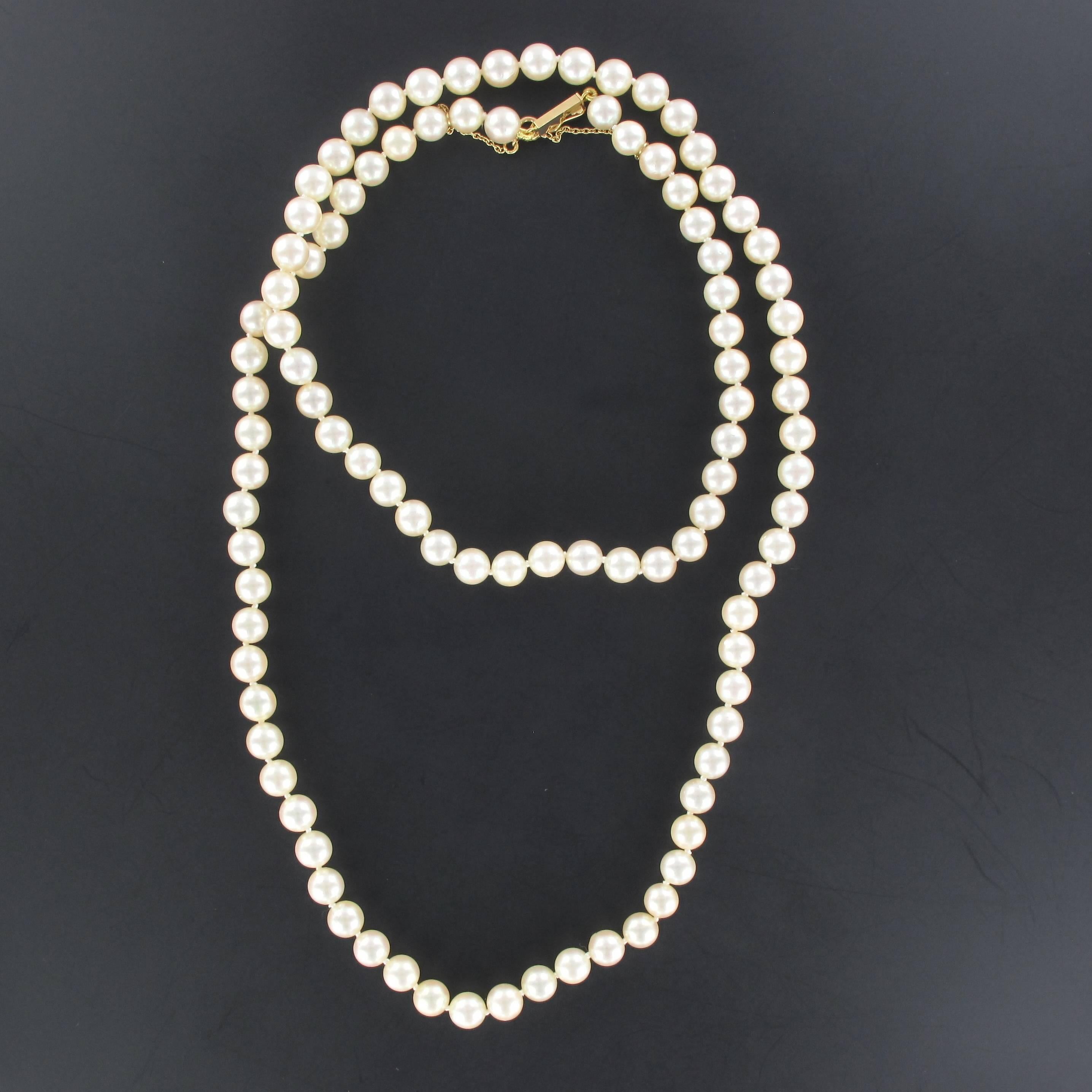 Women's French 1950s Akoya Pearl Choker Necklace For Sale