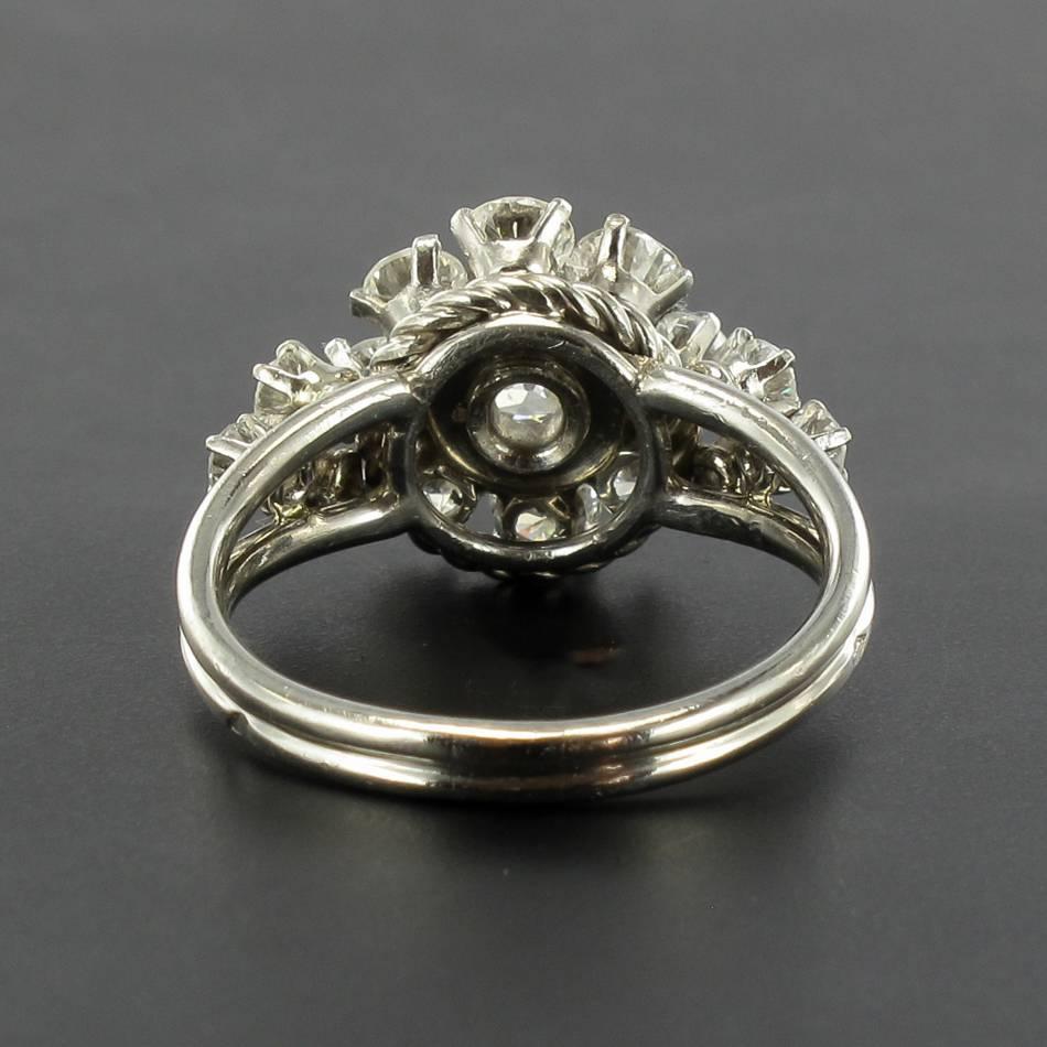 Women's 1930s French Platinum and Diamond Engagement Ring