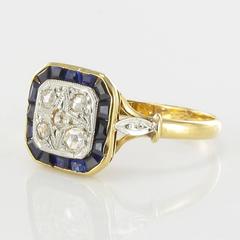 French Art Deco Diamond Antique Ring