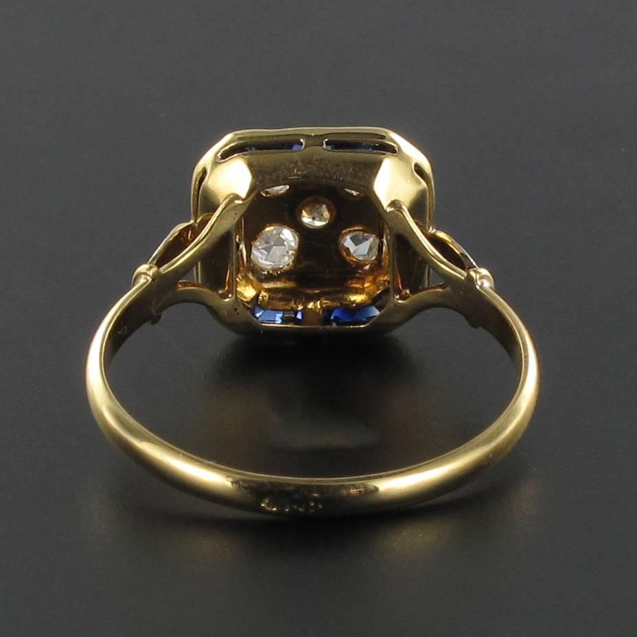 French Art Deco Diamond Antique Ring 1