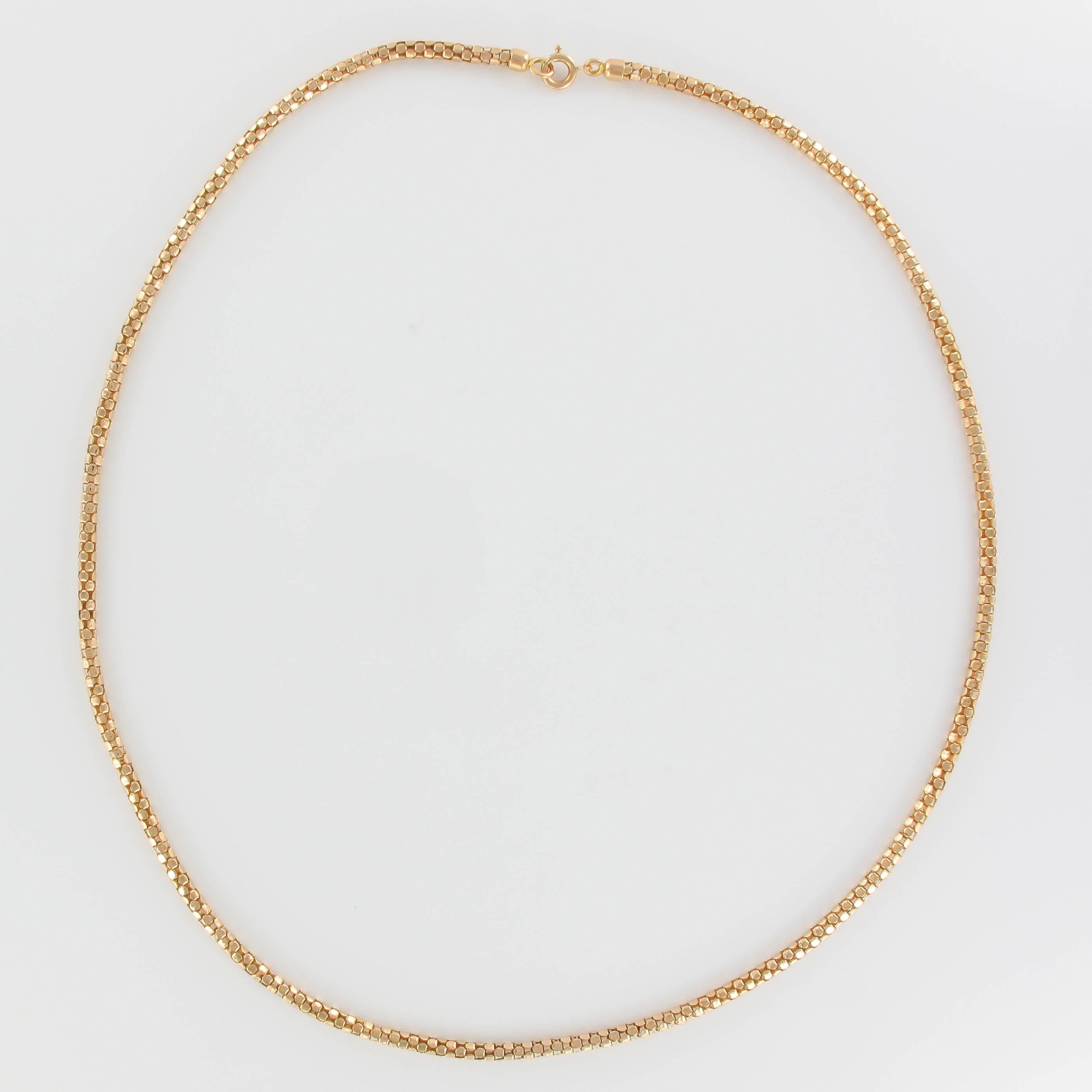 Women's French 1900s 18 Carat Yellow Gold Chain Necklace